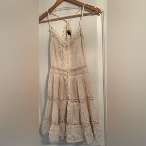 Nasty Gal Lace Dobby Button Front Minidress